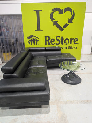 Modern Faux Leather Sectional Sofa