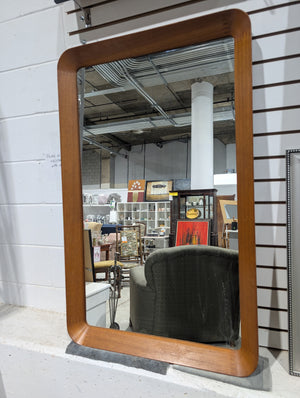 Vintage Mid-Century Danish Teak Wall Mirror
