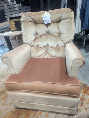 Vintage Pink Swivel Rocker Chair