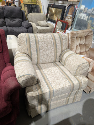 Vintage Off-White Patterned Armchair