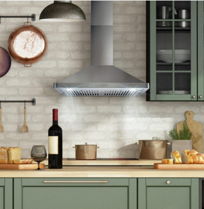 Cosmo 30" Stainless Steel Wall Mount Range Hood