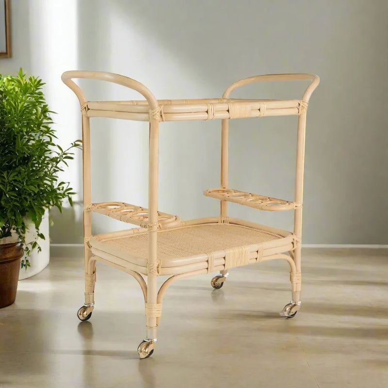 SUMERIA Rattan Bar Cart