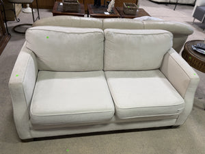 Classic Neutral Two-Seat Sofa – Soft Cream Upholstery