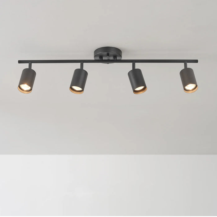 Globe Electric 4-Light Matte Black Track Lighting Bar