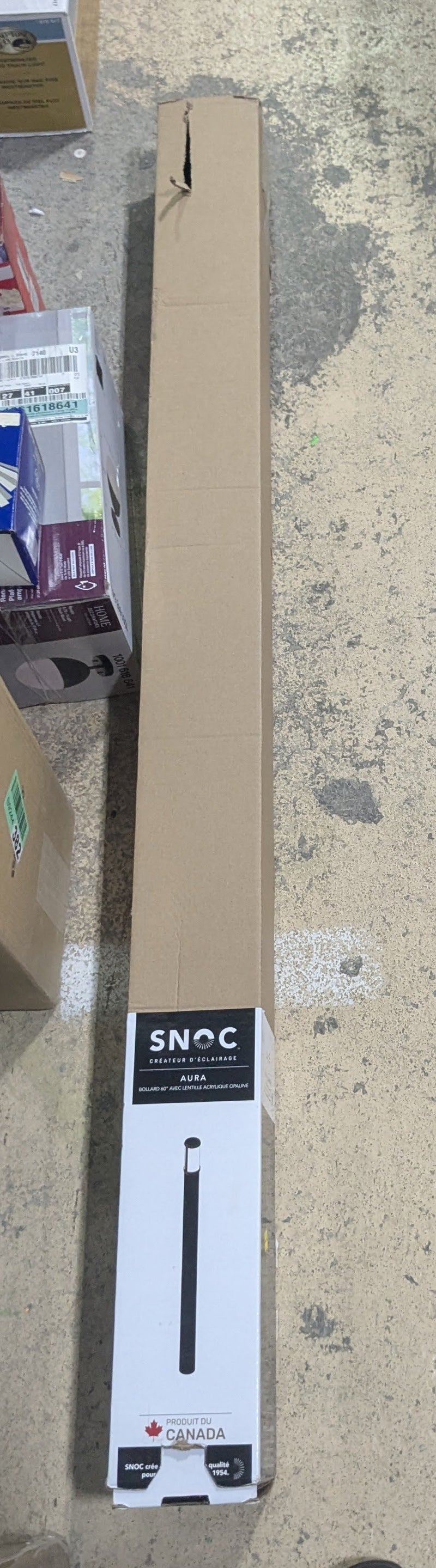SNOC Aura 60-inch Bollard with Opal Acrylic