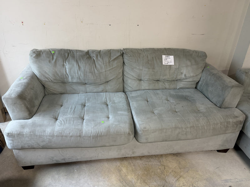 Modern Sage Green Microfiber Sofa