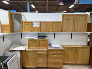 Honey Oak Kitchen Cabinet Set