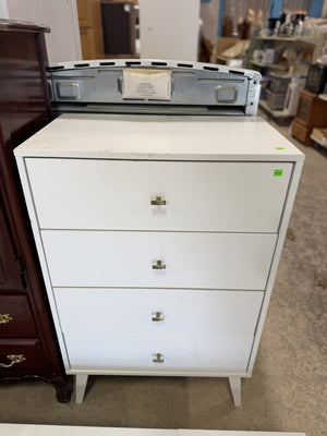 White Modern 4-Drawer Dresser