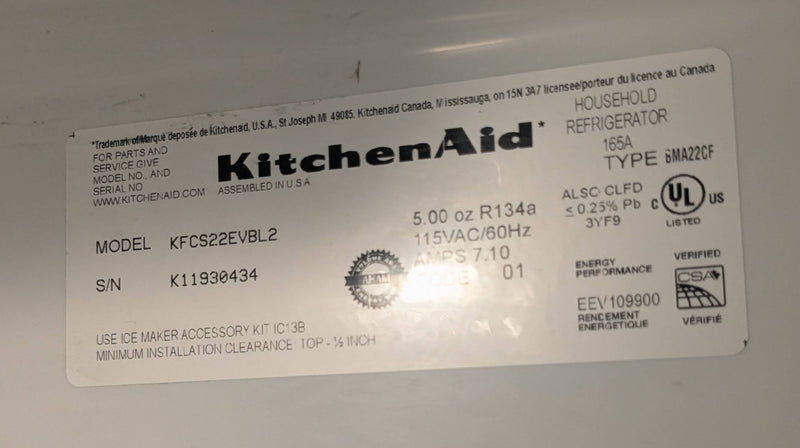 KitchenAid Black French-door Refrigerator