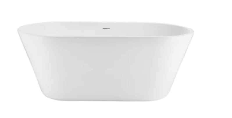Streamline 59-inch White Acrylic Freestanding Bathtub