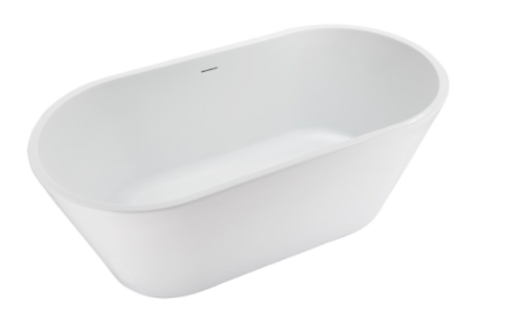 Streamline 59-inch White Acrylic Freestanding Bathtub
