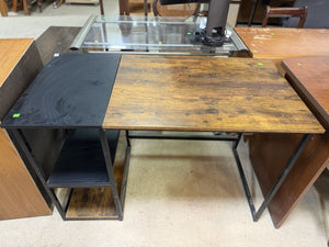 Modern Home Office Desk with Open Shelves