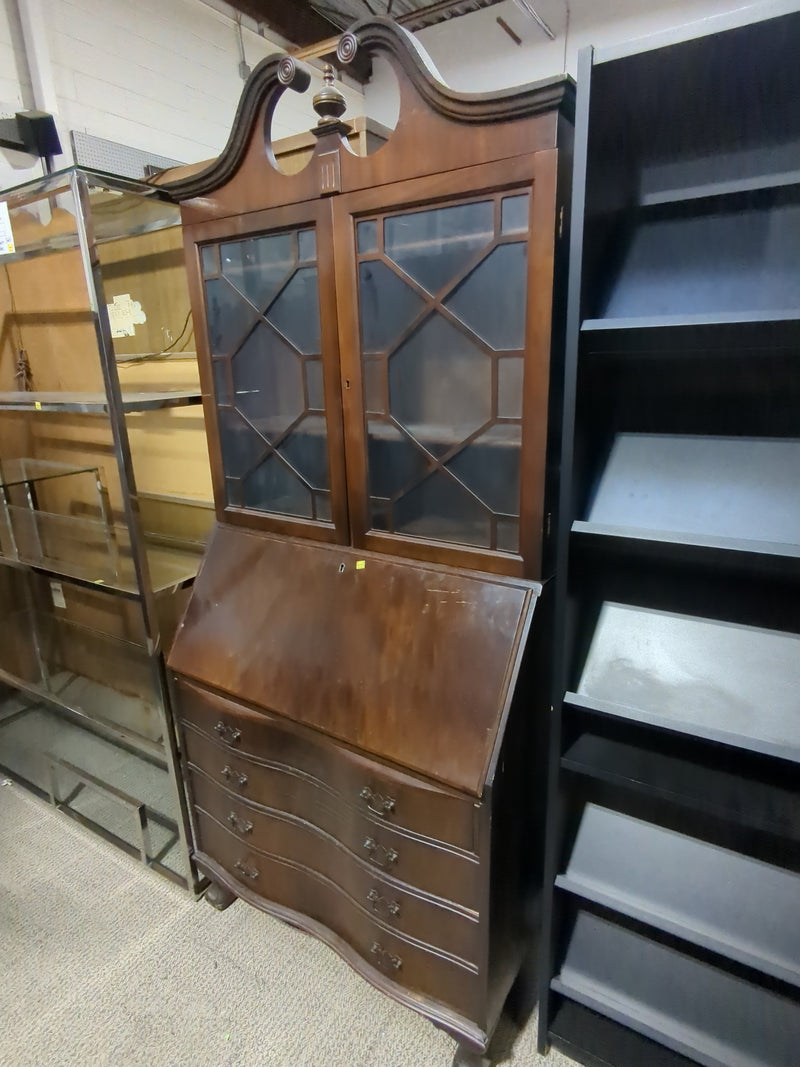 Vintage Chippendale-Style Secretary Desk