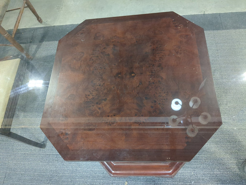 Glass Top Pedestal Dining Table