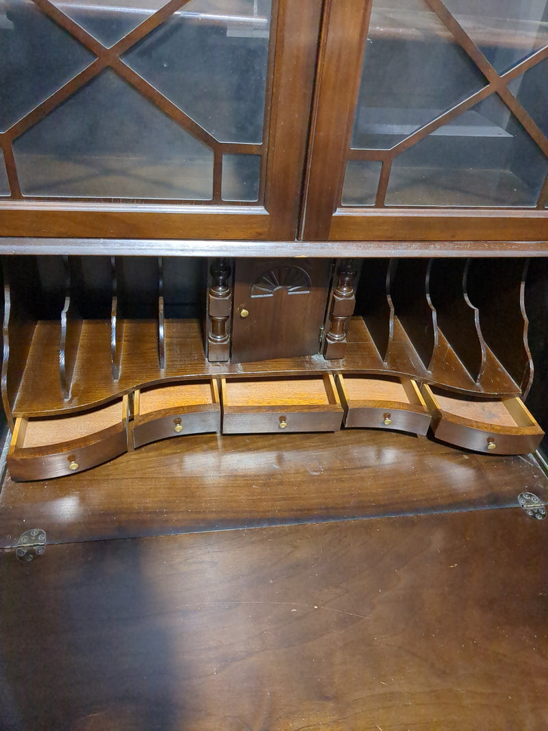 Vintage Chippendale-Style Secretary Desk