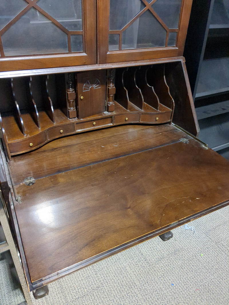 Vintage Chippendale-Style Secretary Desk