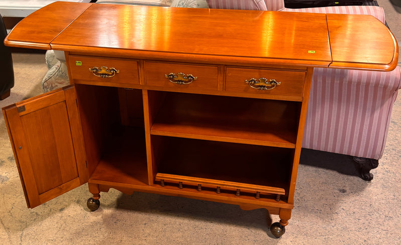 Roxton Wood Drop Leaf Tea Cart