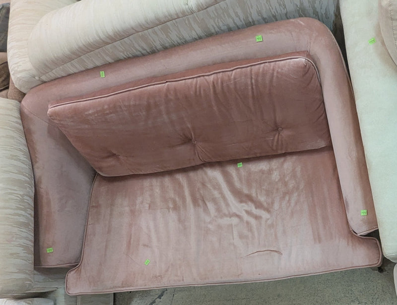 Vintage Soft Pink Velvet Loveseat