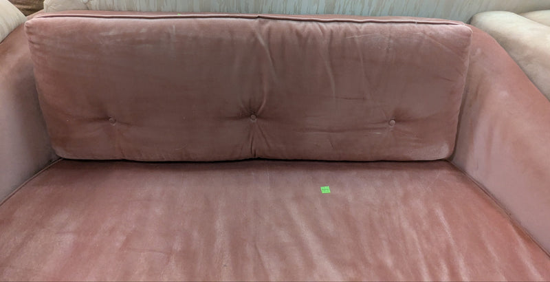 Vintage Soft Pink Velvet Loveseat