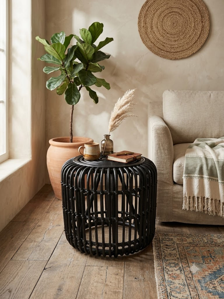 Soho Rattan Coffee Table - Black