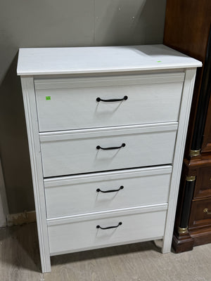 White Modern 4-Drawer Dresser