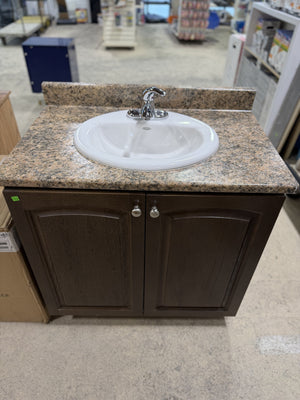 Bathroom Vanity with Integrated Sink & Countertop