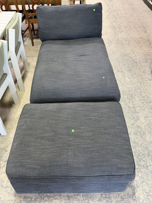 Modern Modular Chaise Lounge with Matching Ottoman