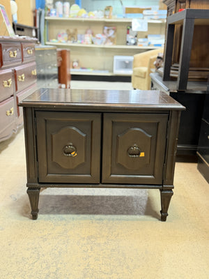 Vintage 2-Door Accent Cabinet in Dark Walnut