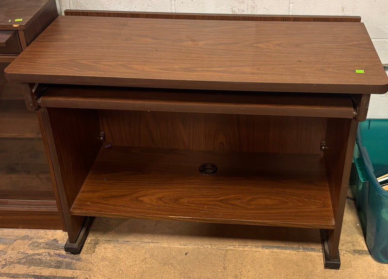Brown Desk with Pull Out Keyboard Tray