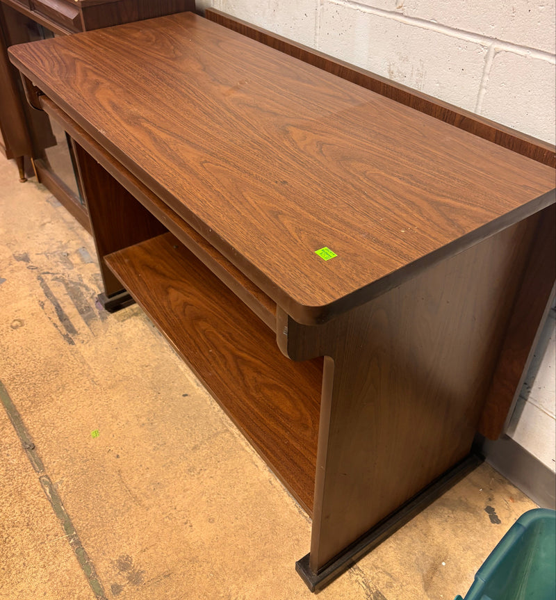 Brown Desk with Pull Out Keyboard Tray