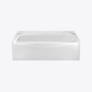 MAAX Essence Rectangular Alcove White Bathtub Left Drain