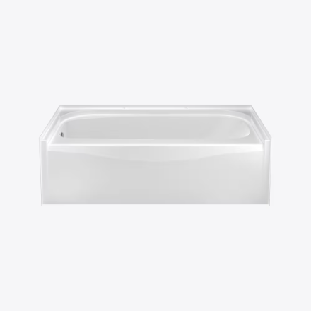 MAAX Essence Rectangular Alcove White Bathtub Left Drain