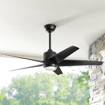 Hampton Bay 54-inch Matte Black Ceiling Fan