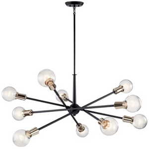 Kichler Armstrong 10-Light Black Chandelier