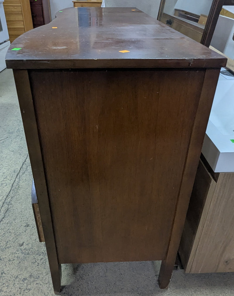 Vintage Bow Front Wood Dresser