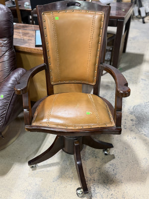 Vintage Leather Executive Swivel Chair
