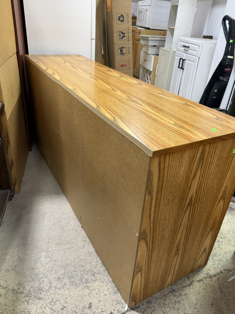9-Drawer Oak Triple Dresser