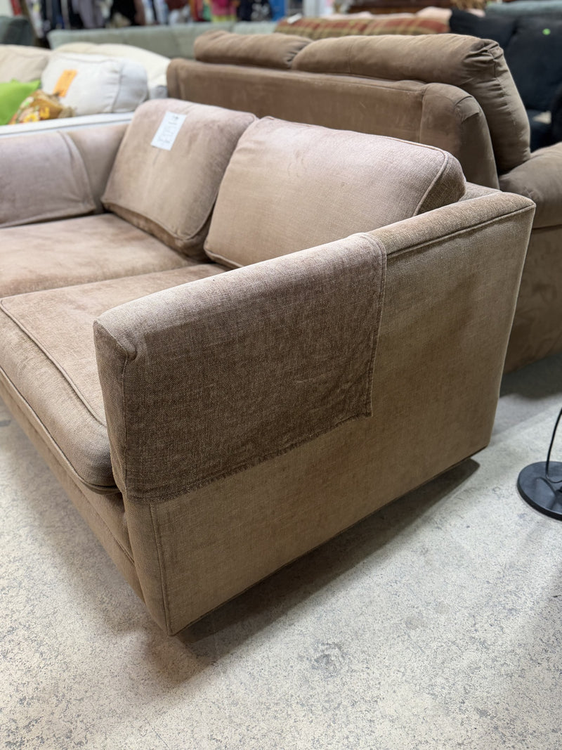 Modern Brown Loveseat Sofa
