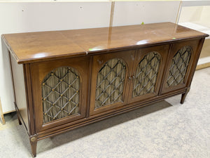 Vintage Record Player Cabinet with Built-In Stereo