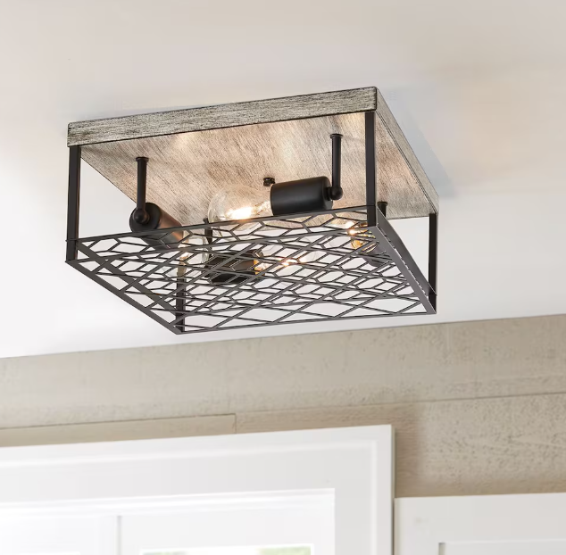 Home Decorators 4-Light Cage Flushmount Ceiling Light
