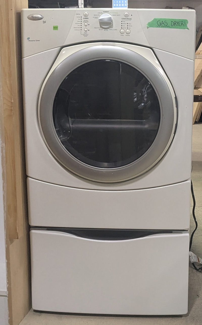 Whirlpool Front Load Gas Dryer with Laundry Pedestal