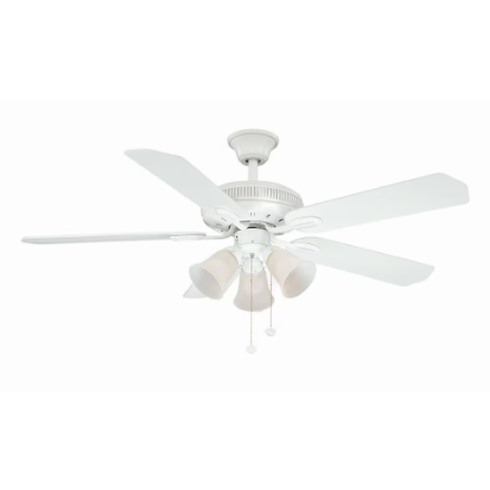 Hampton Bay Glendale White Ceiling Fan Light