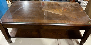 Angular Coffee Table w/ Glass Top