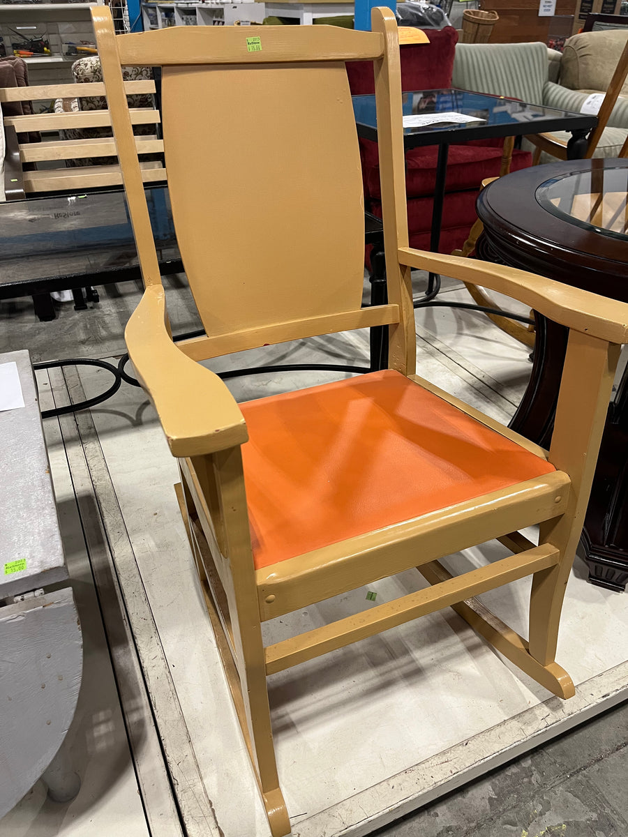 Light Brown Rocker with Orange Seat – Habitat for Humanity Greater ...