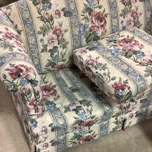 Striped Floral Sofa