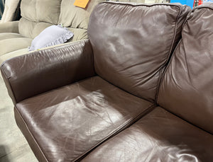 Faux Leather Brown Love-seat