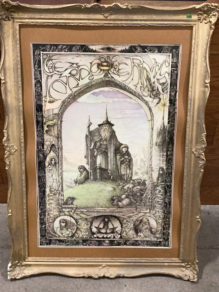 Lord of the Rings Print with Ornate Frame