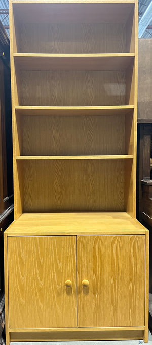 Veneer Bookcase w/ Bottom Storage