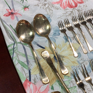 36 Piece Brass Flatware Set