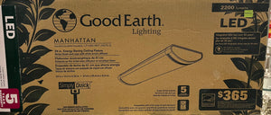 Good Earth Lighting Manhattan 24-in Nickel Intergrated LED Flush Mount Light ENERGY STAR